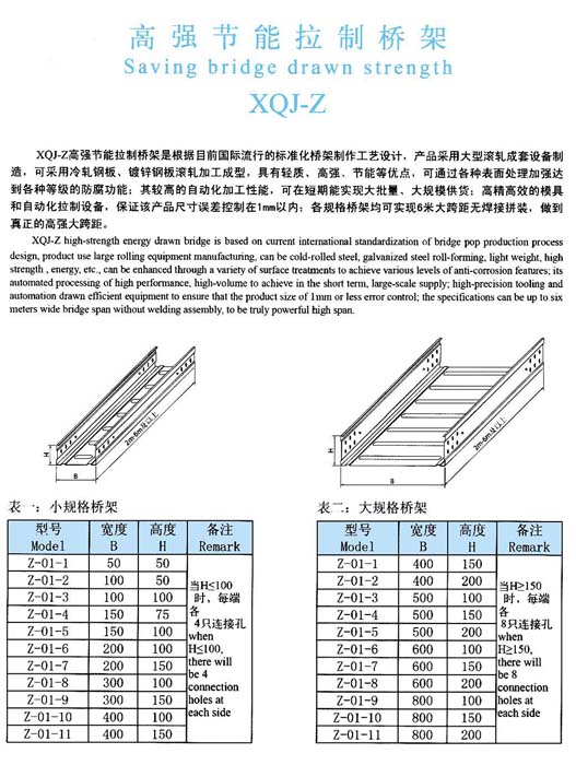 XQJ-Z高强节能拉制桥架